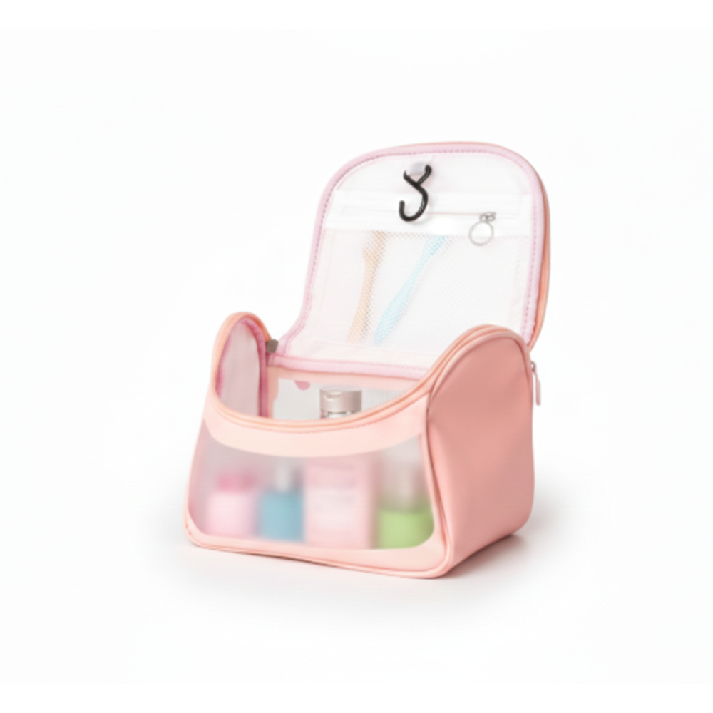 Nécessaire em PU com Visor Translúcido e Alça | Hands Perform Brindes