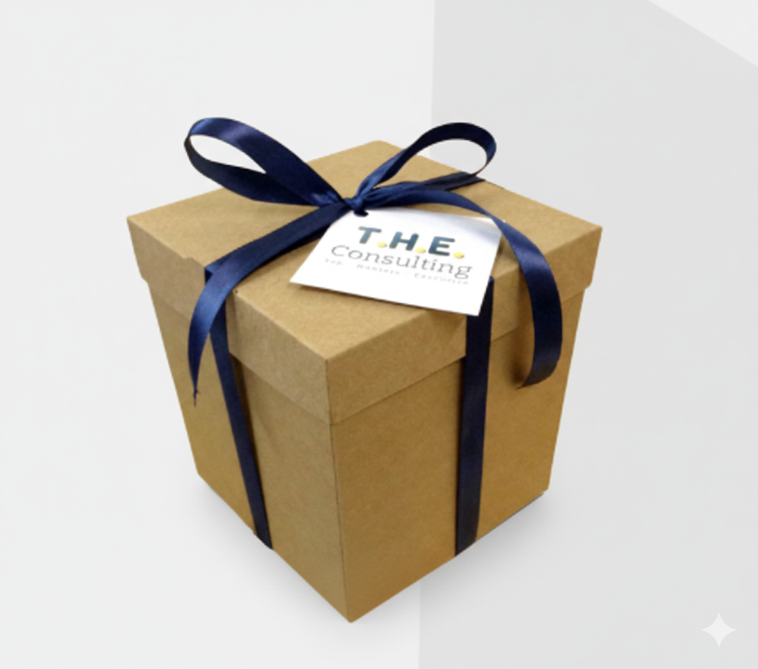 Panettone com Caixa Personalizada e Tag de Mensagem | Hands Perform