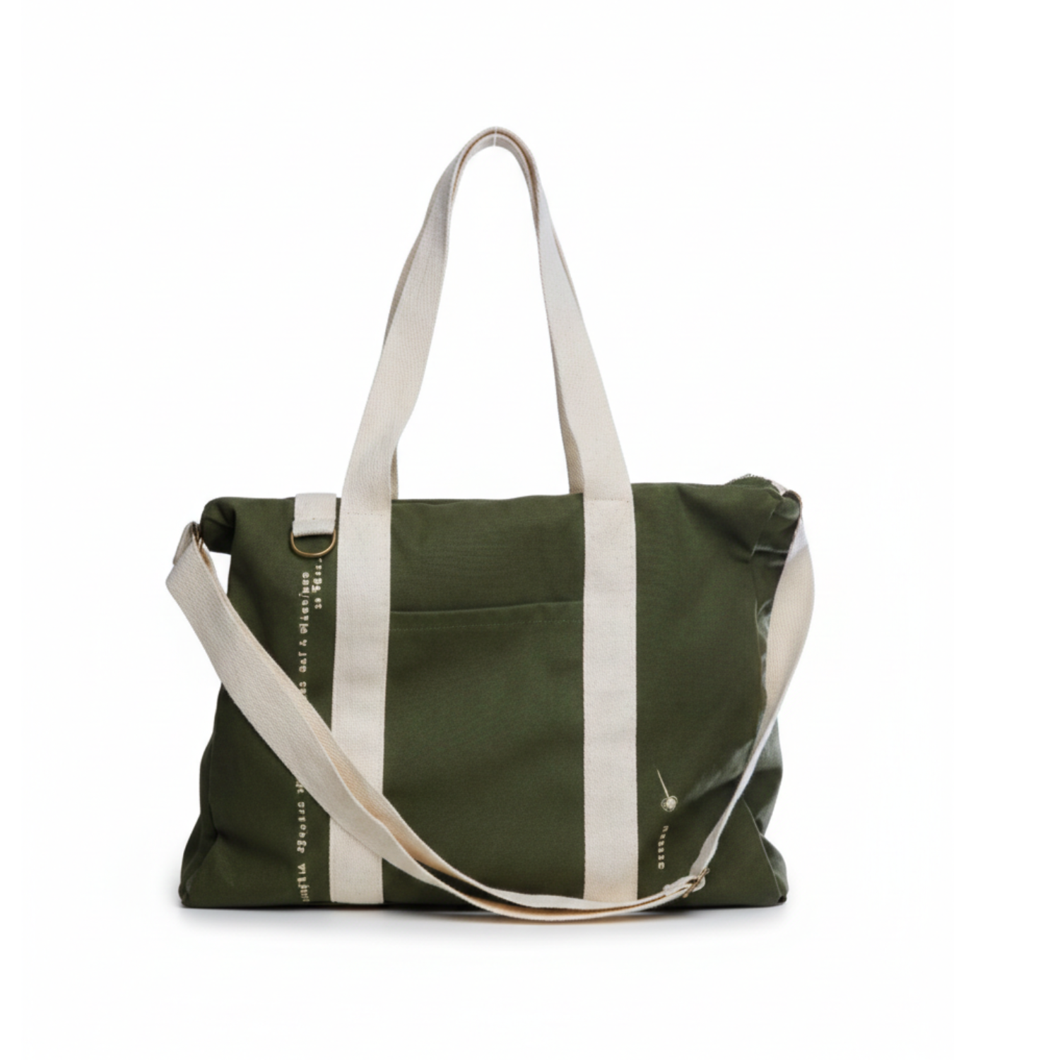 Ecobag em Lona de Algodão com Zíper e Bolso Externo 46x35cm | Hands Brindes