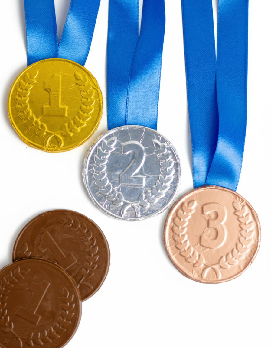 Moeda e Medalha de Chocolate Personalizada com Relevo | Hands Perform